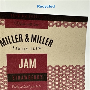 Återvunnet etikettprov rulle - 10 cm x 4 meter